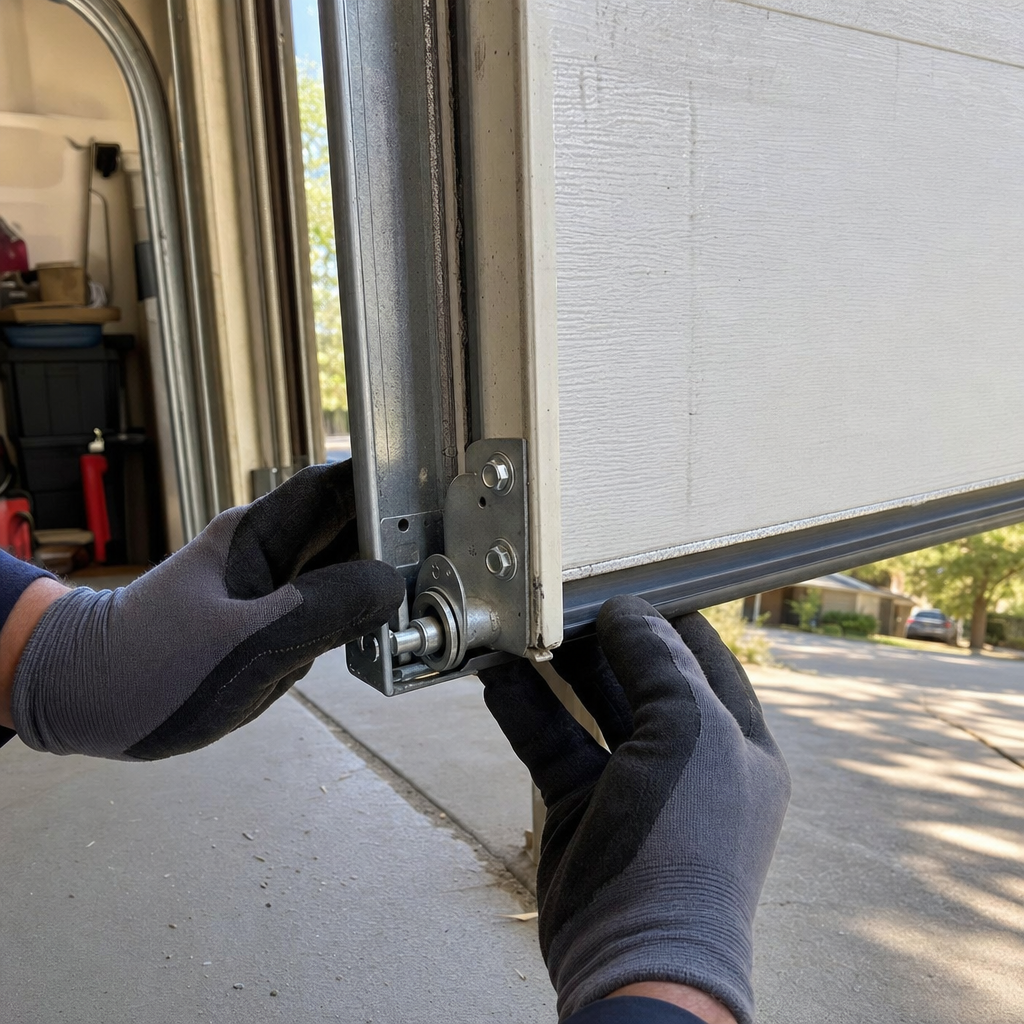 Garage door roller installation by professional technician in Austin, TX